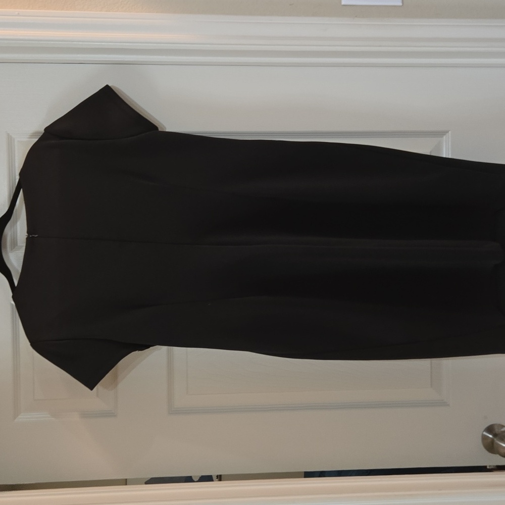 Shelby & Palmer Black Knee Length Dress with Floral Accent - Picture 5 of 5